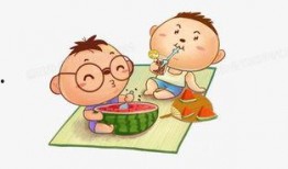 夏季吃瓜宝宝照片图